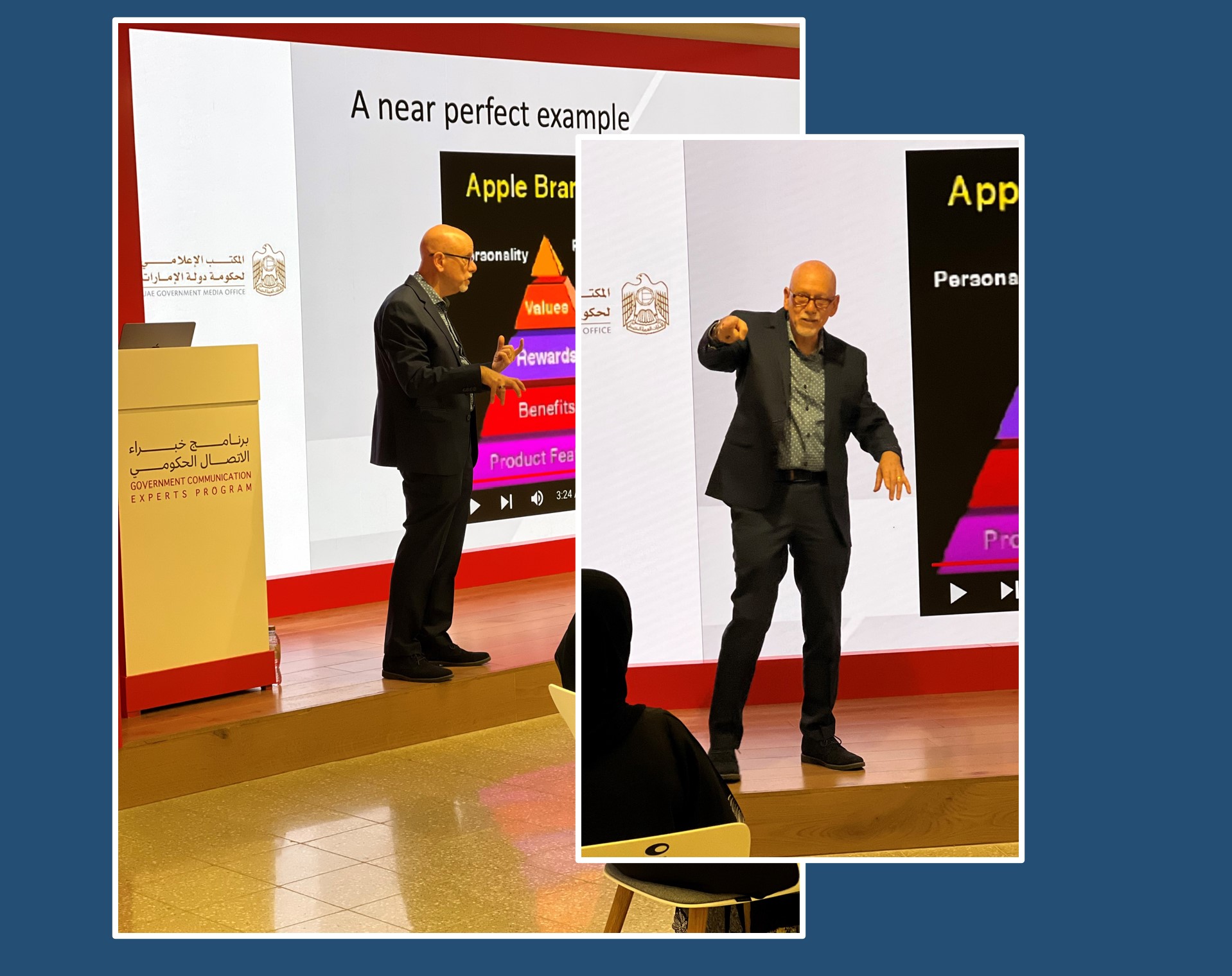 Neil Feinstein presents The Unforgettable Brand for the Government Communications Professional Program in Dubai, UAE