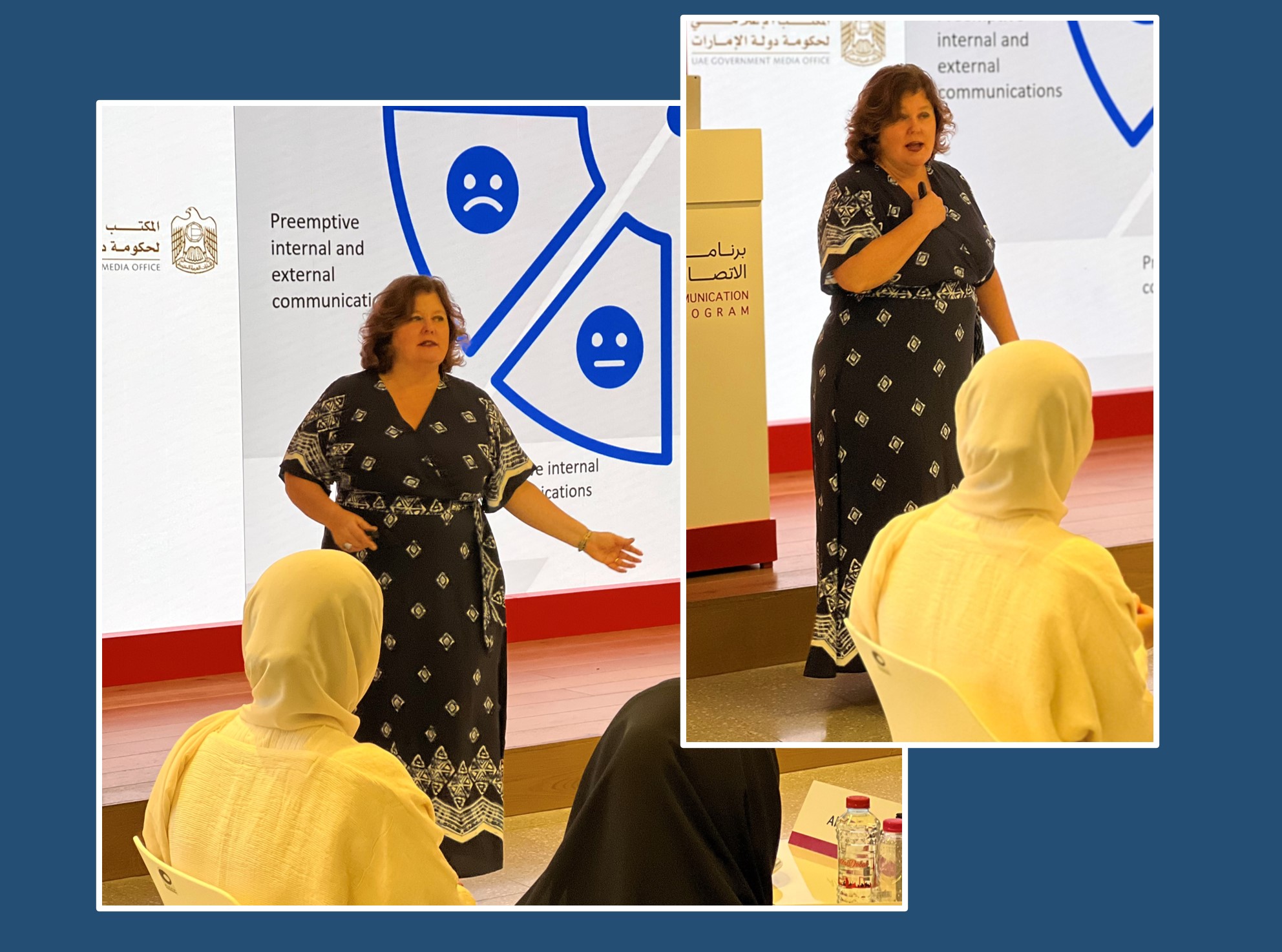 Sue Grabowski presents Crisis Communications workshops for the Government Communications Professional Program in Dubai, UAE